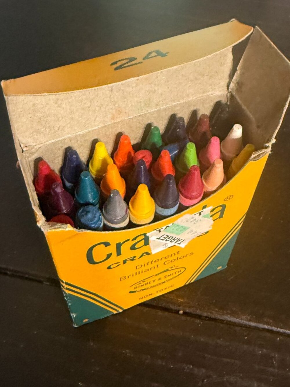 NIB Vintage Crayola Crayons 24 Count 1970s Binney & Smith Made in USA NEW Read